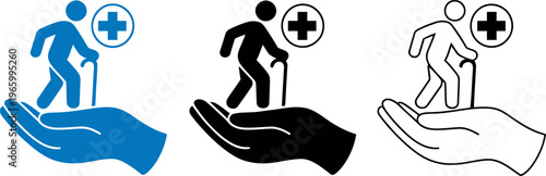 Diverse healthcare support representation through hand symbols