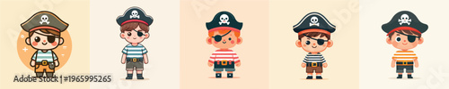 vector boy in pirate costume