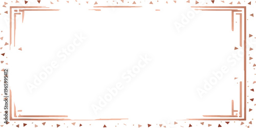 Slika na platnu Vintage red and white striped frame design with a heart pattern border for a bla