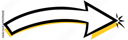 Hand drawn arrow icon, on Transparent Background