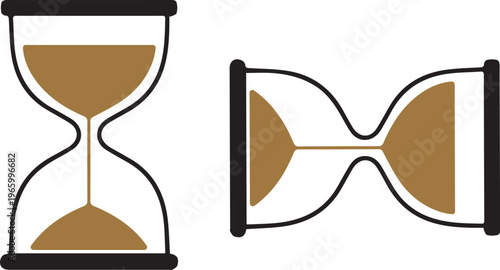 hourglass vector illustration . Sand watch icon set. Hourglass symbol. vector illustration 