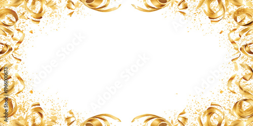 Ornate golden vector border featuring a vintage floral design with autumn leaves and a glowing frame of fire for a grunge nature illustration