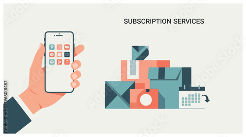 Subscription services on a mobile device.