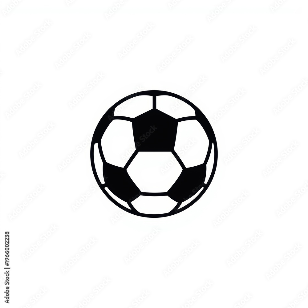 Naklejka premium Classic black and white traditional soccer ball design isolated on white background