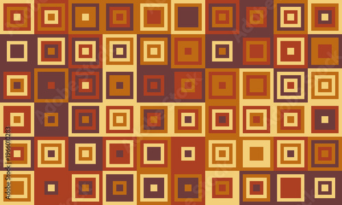 Retro geometric pattern.  Warm earthy tones create a vintage, midcentury modern aesthetic. Ideal for website backgrounds, textile designs, or any project needing a touch of nostalgic style.