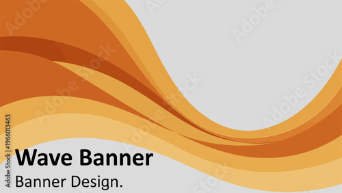 Elegant wave banner composition with blue gradients creating smooth professional visual appeal