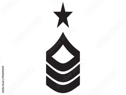 Us army sergeant chevron insignia with star