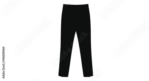Black pants displayed against a white background minimalist fashion silhouette