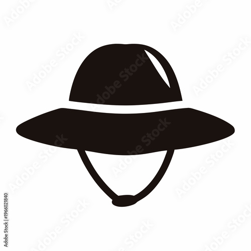 Silhouette image of a pith helmet commonly worn during the colonial era