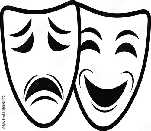 Theatrical masks of comedy and tragedy