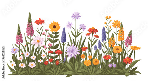 This charming floral illustration evokes a sense of freshness and simplicity. Perfect for spring-themed designs, greeting cards, or website background