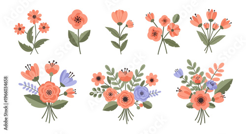 Charming floral arrangements with vibrant colors and elegant style