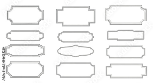 Elegant ornamental border design set in minimalist linear style