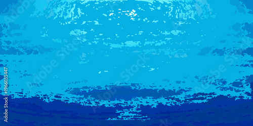 Abstract blue texture resembling underwater light and a tree silhouette