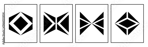 Geometric logo design template. Minimal graphic elements for visual identity. Abstract shapes in a modern style.