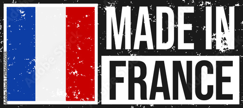Made in France Grunge Label