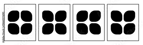 Geometric logo design template. Minimal graphic elements for visual identity. Abstract shapes in a modern style.