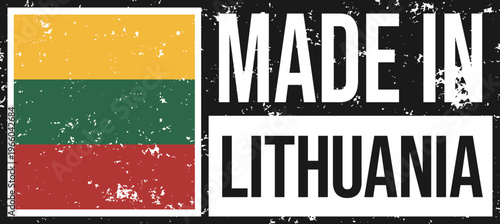 Lithuania Made In Grunge Label
