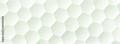 Elegant and modern light green isometric hexagon vector pattern background, perfect for clean technology, medical, or corporate design templates and presentations.