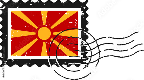 Macedonia Stamp Grunge