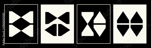 Abstract logo design template. Minimal graphic elements for visual identity. Geometric shapes in a modern style.