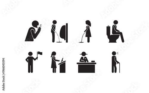 Flat Design Everyday Life Activities and Chores Vector Illustration with Diverse Characters