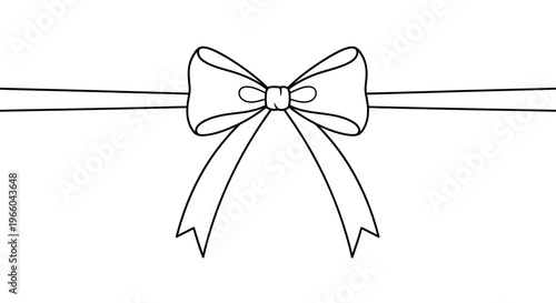 Elegant black and white bow design for minimalist decor and gift wrapping