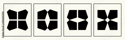 Abstract logo design template. Minimal graphic elements for visual identity. Geometric shapes in a modern style.