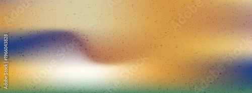 Vibrant panoramic vector banner with a dynamic gold, blue, and teal color swirl, featuring a heavy black grit overlay and organic grain texture for a modern, tactile feel.