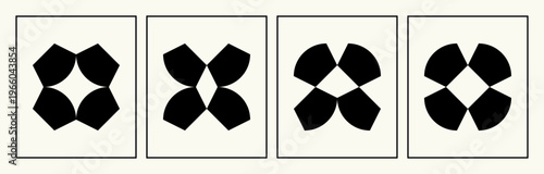 Abstract logo design template. Minimal graphic elements for visual identity. Geometric shapes in a modern style.