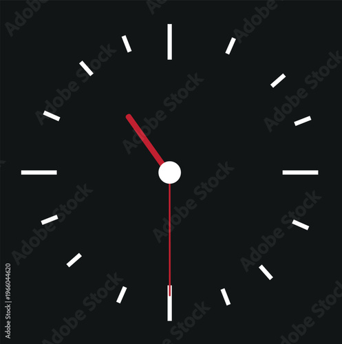 Clock icon in trendy flat style isolated on background. Time vector illustration