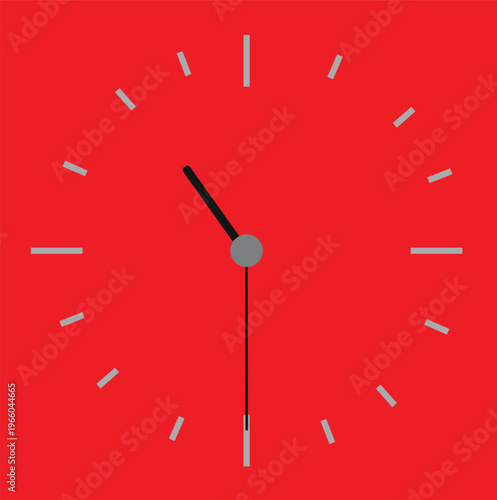 Clock icon in trendy flat style isolated on background. Time vector illustration