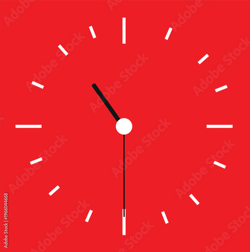 Clock icon in trendy flat style isolated on background. Time vector illustration