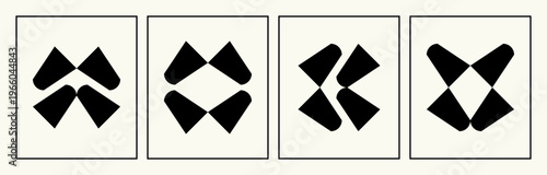 Abstract logo design template. Minimal graphic elements for visual identity. Geometric shapes in a modern style.