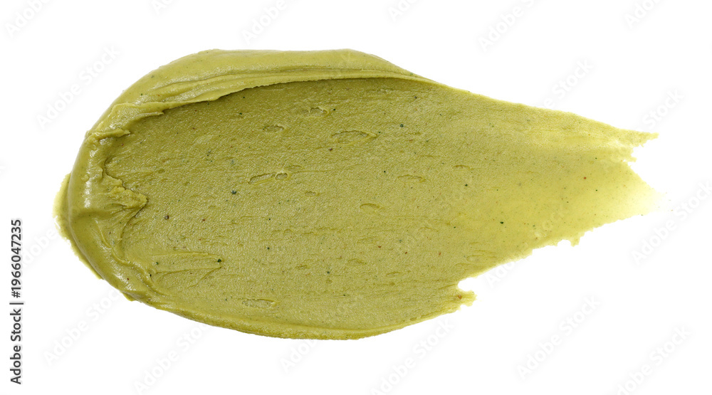 Fototapeta premium Pistachios spread isolated on white background, top view