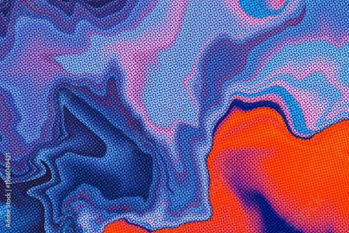 Colorful Liquid Ink Halftone Background