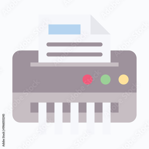 Paper Shredder Icon, Flat style vector icon, 