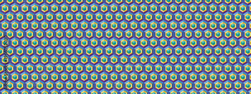 Seamless Isometric Hexagonal Geometric Pattern BackgroundSeamless Isometric Hexagonal Geometric Pattern Background