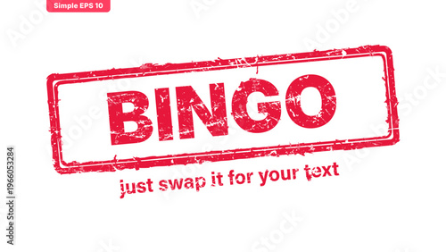 official stamp label red rubber stamp vector with distressed ink texture and clean frame, built for packaging, shipping labels, office paperwork, certification workflows, and commercial branding use.