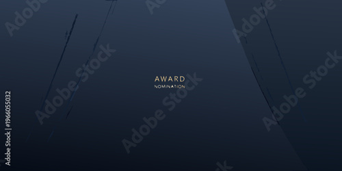 Dark blue abstract background with the word award nomination text