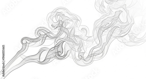 Abstract Smoke Swirls - A Delicate Dance of Light and Shadow.