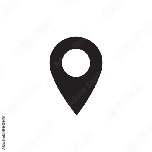 Minimalist location marker icon Vector, illustration