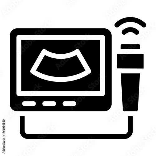 ultrasound machine icon vector