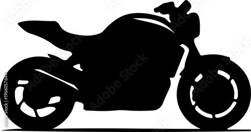 Silhouette of a powerful motorcycle, symbolizing freedom and adventure on the open road