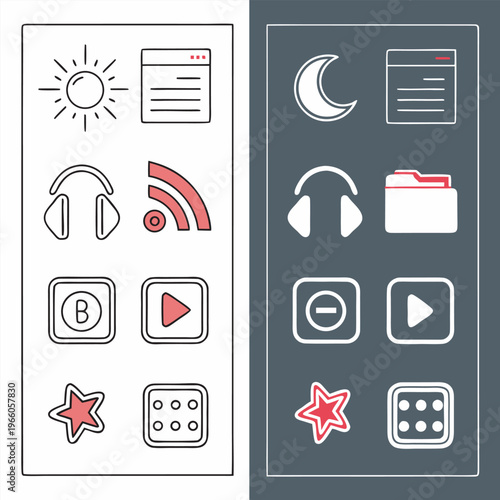 
Website UI Line Art Icons