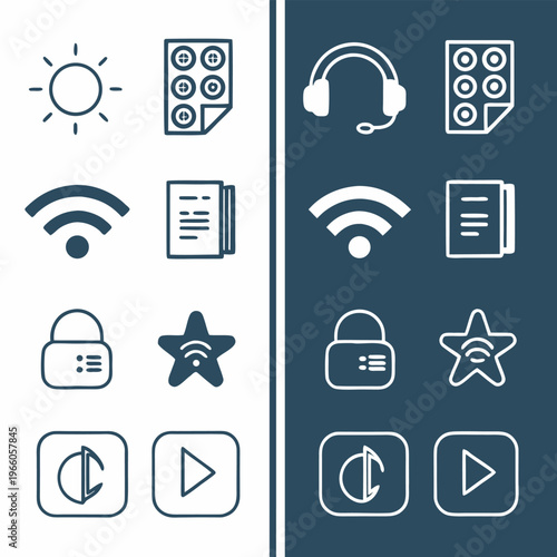 
Website UI Line Art Icons