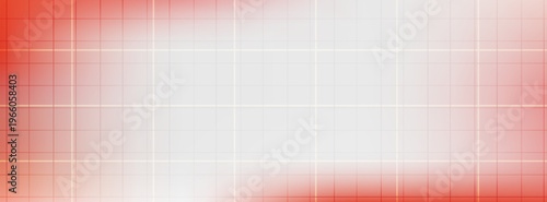 Modern and technical vector background with a subtle red and grey grid pattern over a smooth gradient, featuring a bright central light glow and soft blurred edges.