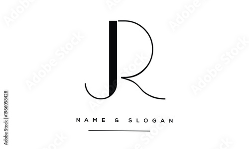 JR, RJ Abstract Letters Logo Monogram