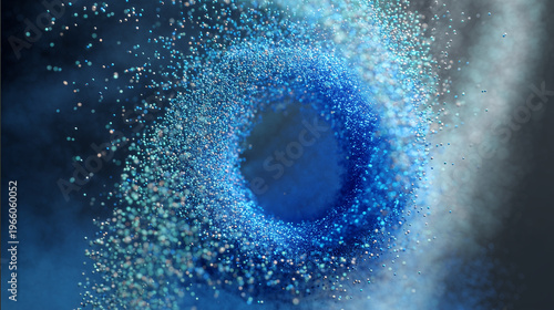 A glowing blue circular energy field icon