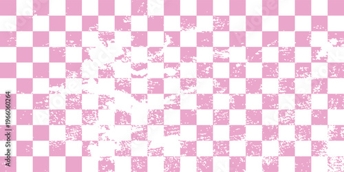 Abstract vector seamless pattern with distorted cage in y2k style. Twisted checkered funky background. 90s, 00s aesthetic. Retro wavy psychedelic checkerboard
